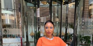 Tonto dikeh kicks after been slammed for trying to settle Uche Elendu and Anita Joseph’s fight (screenshot)