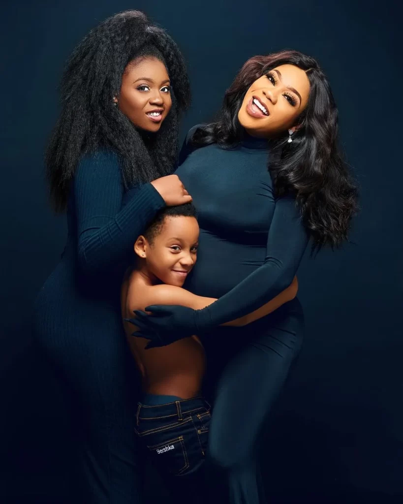 Toyin Lawani and children KOKO TV Nigeria